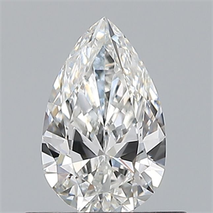 Picture of Natural Diamond 0.50 Carats, Pear with  Cut, F Color, VVS2 Clarity and Certified by GIA