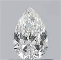 Natural Diamond 0.50 Carats, Pear with  Cut, E Color, VS1 Clarity and Certified by GIA