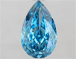 Picture of Lab Grown Diamond 2.10 Carats, Pear with  Cut, Fancy Vivid Blue Color, VVS2 Clarity and Certified by IGI