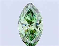 Picture of Lab Grown Diamond 6.52 Carats, Marquise with  Cut, Fancy Vivid Green Color, VVS2 Clarity and Certified by IGI