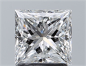 Natural Diamond 1.51 Carats, Princess with  Cut, E Color, VS2 Clarity and Certified by GIA