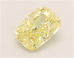 Picture of Lab Grown Diamond 1.33 Carats, CUSHION MODIFIED with  Cut, Fancy Yellow Color, VS1 Clarity and Certified by IGI