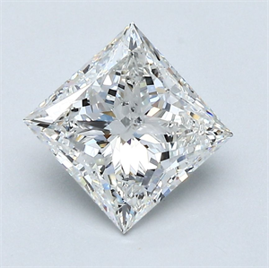 Picture of Natural Diamond 1.80 Carats, Princess with  Cut, G Color, SI2 Clarity and Certified by GIA