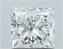 Natural Diamond 1.00 Carats, Princess with  Cut, I Color, VVS1 Clarity and Certified by GIA