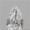 Natural Diamond 0.12 Carats, Pear with  Cut, E Color, VVS2 Clarity and Certified by IGI