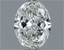 Natural Diamond 1.00 Carats, Oval with  Cut, G Color, SI1 Clarity and Certified by IGI