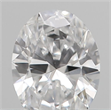 Natural Diamond 0.18 Carats, Oval with  Cut, D Color, VVS2 Clarity and Certified by IGI