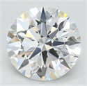 Lab Grown Diamond 3.02 Carats, Round with Ideal Cut, D Color, IF Clarity and Certified by IGI