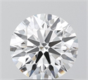 Lab Grown Diamond 1.02 Carats, Round with Ideal Cut, D Color, VVS2 Clarity and Certified by IGI