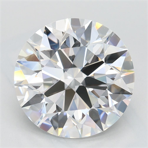 Picture of Lab Grown Diamond 3.39 Carats, Round with Excellent Cut, D Color, IF Clarity and Certified by GIA