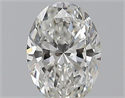 Natural Diamond 0.50 Carats, Oval with  Cut, F Color, SI2 Clarity and Certified by GIA