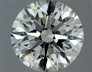 Picture of Natural Diamond 0.91 Carats, Round with Excellent Cut, K Color, VVS2 Clarity and Certified by IGI