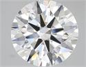 Lab Grown Diamond 4.04 Carats, Round with Ideal Cut, E Color, VVS2 Clarity and Certified by IGI