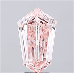 Picture of Lab Grown Diamond 4.01 Carats, HEXAGONAL with  Cut, Fancy Intense Pink Color, VVS2 Clarity and Certified by IGI