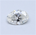 Diamante Natural 0.50 quilates, Ovalado , Color G, claridad SI1 y certificado GIA