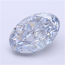 Picture of Lab Grown Diamond 2.22 Carats, Oval with  Cut, Fancy Intense Blue Color, VS1 Clarity and Certified by IGI