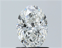 Natural Diamond 1.00 Carats, Oval with  Cut, G Color, SI2 Clarity and Certified by GIA