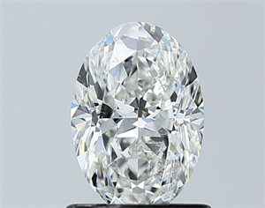 Picture of Natural Diamond 1.00 Carats, Oval with  Cut, G Color, SI2 Clarity and Certified by GIA