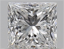 Natural Diamond 0.40 Carats, Princess with  Cut, E Color, VS1 Clarity and Certified by GIA