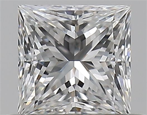 Picture of Natural Diamond 0.40 Carats, Princess with  Cut, E Color, VS1 Clarity and Certified by GIA