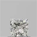 Natural Diamond 0.52 Carats, Princess with  Cut, J Color, VVS2 Clarity and Certified by GIA