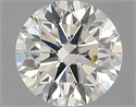 Natural Diamond 0.76 Carats, Round with Excellent Cut, J Color, SI1 Clarity and Certified by GIA