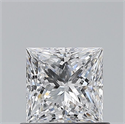 Natural Diamond 0.70 Carats, Princess with  Cut, D Color, VVS2 Clarity and Certified by GIA
