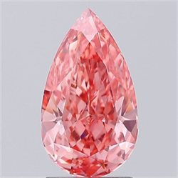 Picture of Lab Grown Diamond 2.08 Carats, Pear with  Cut, Fancy Vivid Pink Color, VVS2 Clarity and Certified by IGI