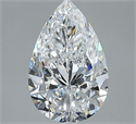 Natural Diamond 2.50 Carats, Pear with  Cut, F Color, SI2 Clarity and Certified by GIA