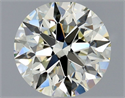 Natural Diamond 1.50 Carats, Round with Excellent Cut, K Color, IF Clarity and Certified by HRD
