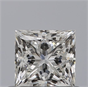 Natural Diamond 0.53 Carats, Princess with  Cut, G Color, VVS1 Clarity and Certified by GIA