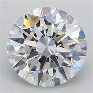 Picture of Lab Grown Diamond 1.08 Carats, Round with Excellent Cut, D Color, VS1 Clarity and Certified by IGI