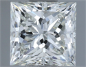 Natural Diamond 0.91 Carats, Princess with  Cut, H Color, VVS1 Clarity and Certified by IGI