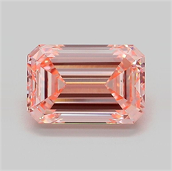 Picture of Lab Grown Diamond 2.06 Carats, Emerald with  Cut, Fancy Intense Pink Color, VVS2 Clarity and Certified by IGI