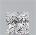 Natural Diamond 0.81 Carats, Princess with  Cut, E Color, VS2 Clarity and Certified by GIA