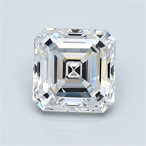 Foto Diamante Natural 1.03 quilates, Asscher , Color F, claridad VS1 y certificado GIA de