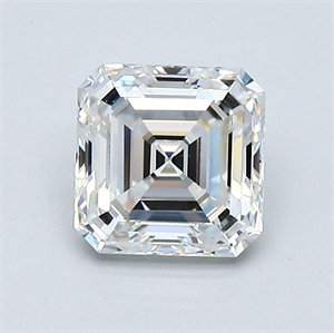 Picture of Natural Diamond 1.03 Carats, Asscher with  Cut, F Color, VS1 Clarity and Certified by GIA