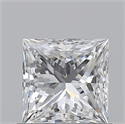 Natural Diamond 0.75 Carats, Princess with  Cut, F Color, VVS1 Clarity and Certified by GIA