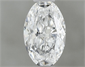 Natural Diamond 0.40 Carats, Oval with  Cut, D Color, VVS2 Clarity and Certified by GIA