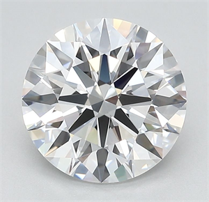 Picture of Lab Grown Diamond 2.51 Carats, Round with Ideal Cut, D Color, IF Clarity and Certified by IGI