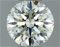 Natural Diamond 0.56 Carats, Round with Excellent Cut, K Color, VVS2 Clarity and Certified by IGI