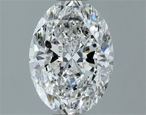 Picture of Natural Diamond 1.51 Carats, Oval with  Cut, E Color, SI2 Clarity and Certified by IGI