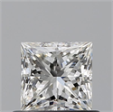 Natural Diamond 0.53 Carats, Princess with  Cut, I Color, VVS1 Clarity and Certified by GIA
