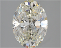 Natural Diamond 3.03 Carats, Oval with  Cut, J Color, SI2 Clarity and Certified by GIA