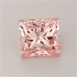 Picture of Lab Grown Diamond 1.81 Carats, Princess with  Cut, Fancy Vivid Pink Color, VS1 Clarity and Certified by IGI