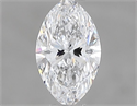 Natural Diamond 0.50 Carats, Marquise with  Cut, D Color, VVS1 Clarity and Certified by IGI