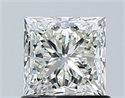 Natural Diamond 1.00 Carats, Princess with  Cut, J Color, VVS2 Clarity and Certified by GIA