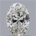 Natural Diamond 0.53 Carats, Oval with  Cut, G Color, VVS2 Clarity and Certified by GIA