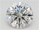 Lab Grown Diamond 2.57 Carats, Round with Ideal Cut, G Color, VVS2 Clarity and Certified by IGI