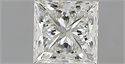 Natural Diamond 0.71 Carats, Princess with  Cut, K Color, VVS1 Clarity and Certified by GIA
